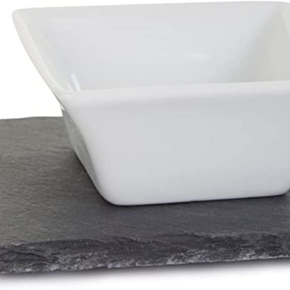 Apollo Meze Dipping Bowls & Slate Tray, 4 Piece set - Picture 3 of 5
